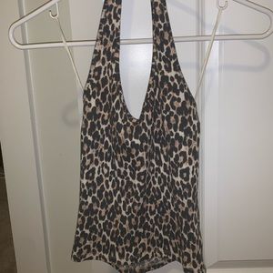 Cheetah print halter top